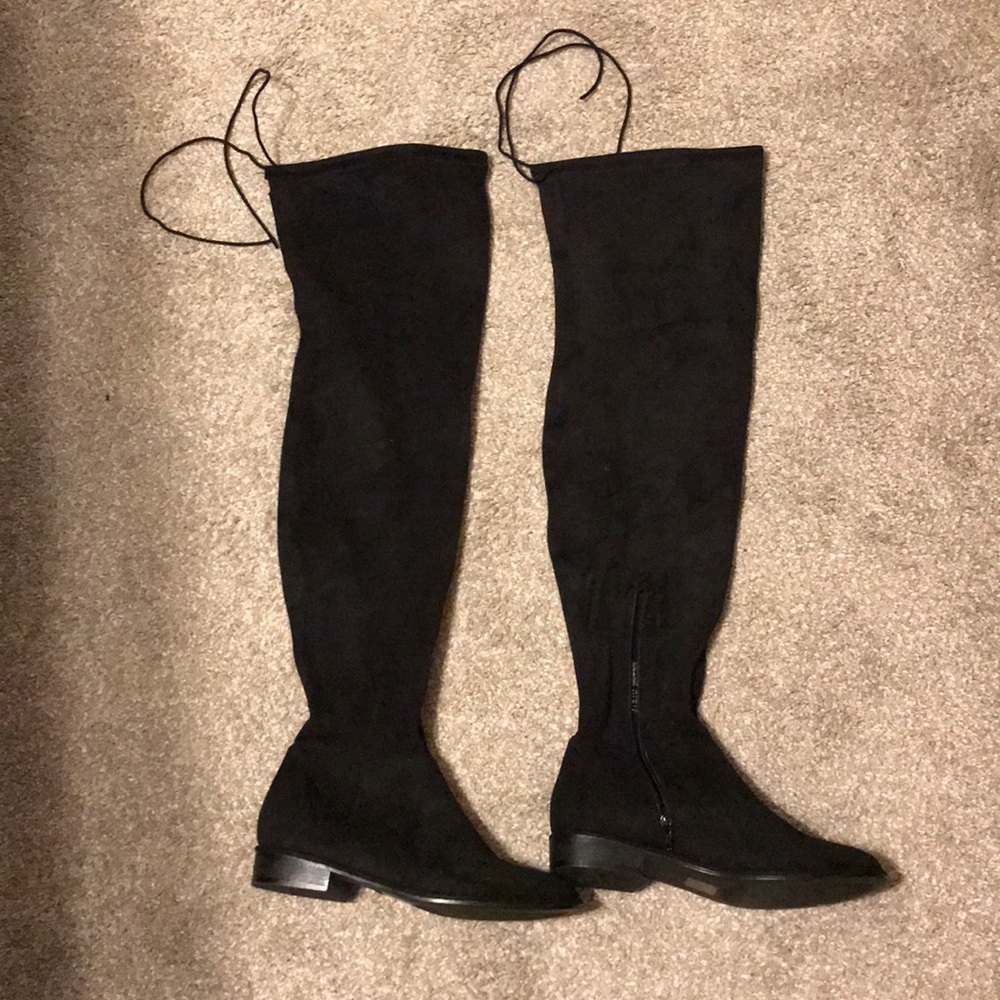 Knee high black boots